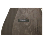 Dolce & Gabbana Brown Striped Stretch Dress Vest VES10013-1