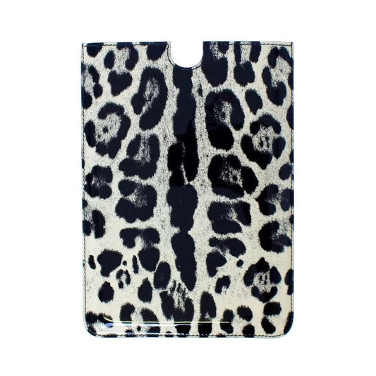 Dolce & Gabbana White Leopard Pattern Leather eBook Cover Tablet Case IPA10045