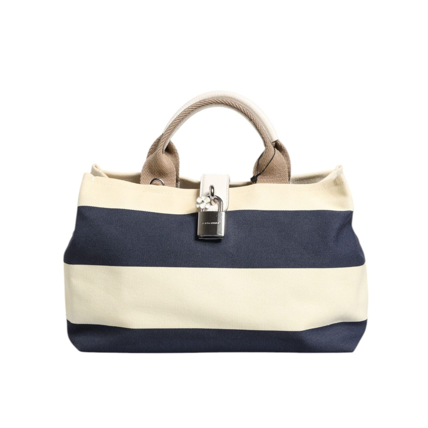 Front view with bag zipped and handles upright.