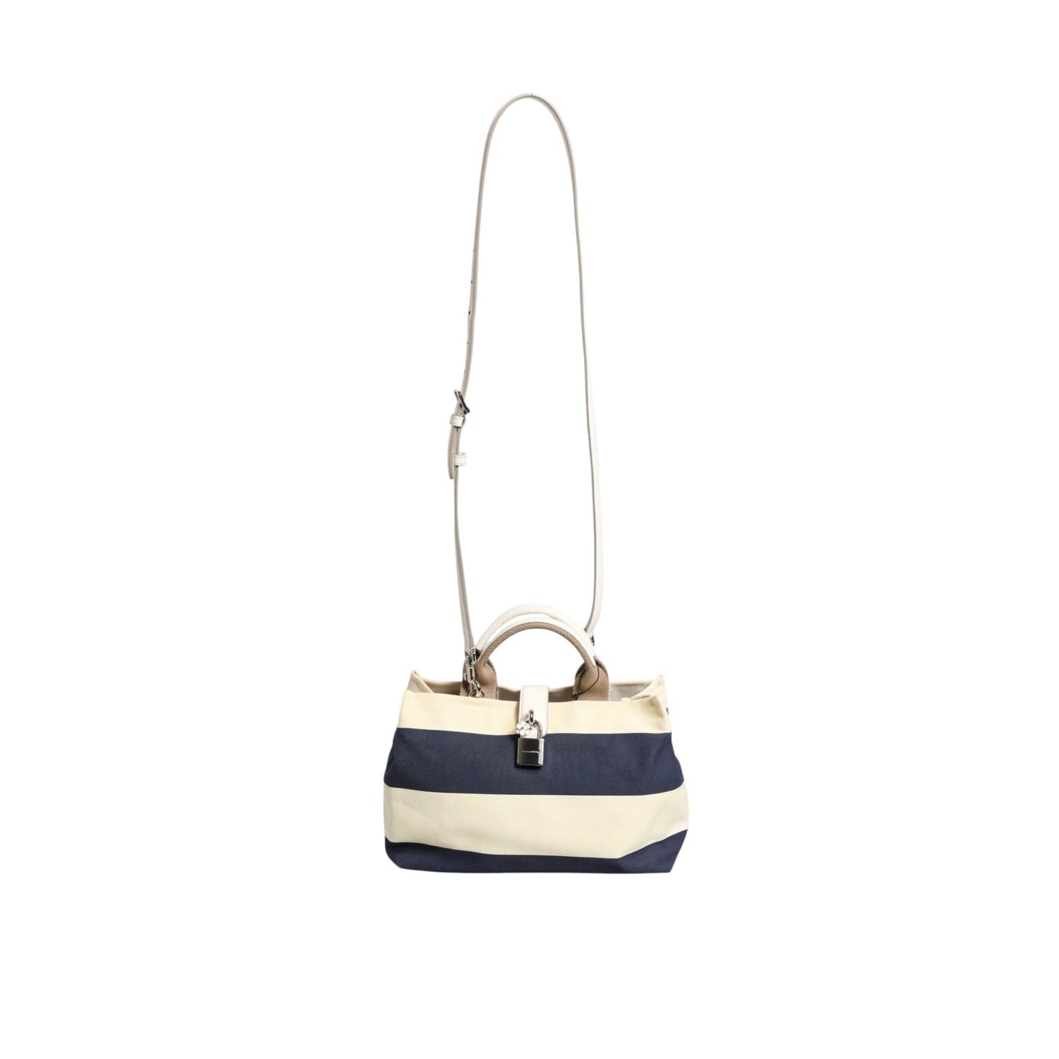 Front view with bag zipped and handles upright.