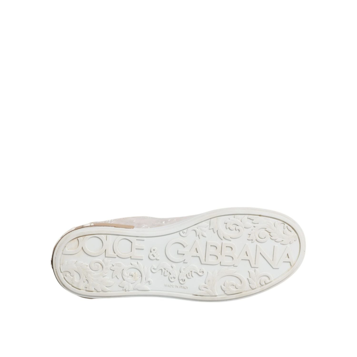 Dolce & Gabbana White Portofino Mother Of Pearl Sneakers Casual Shoes