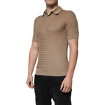 Dolce & Gabbana Brown Collared Short Sleeves Polo T-shirt TSH86918-44