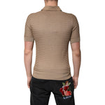 Dolce & Gabbana Brown Collared Short Sleeves Polo T-shirt TSH86918-44