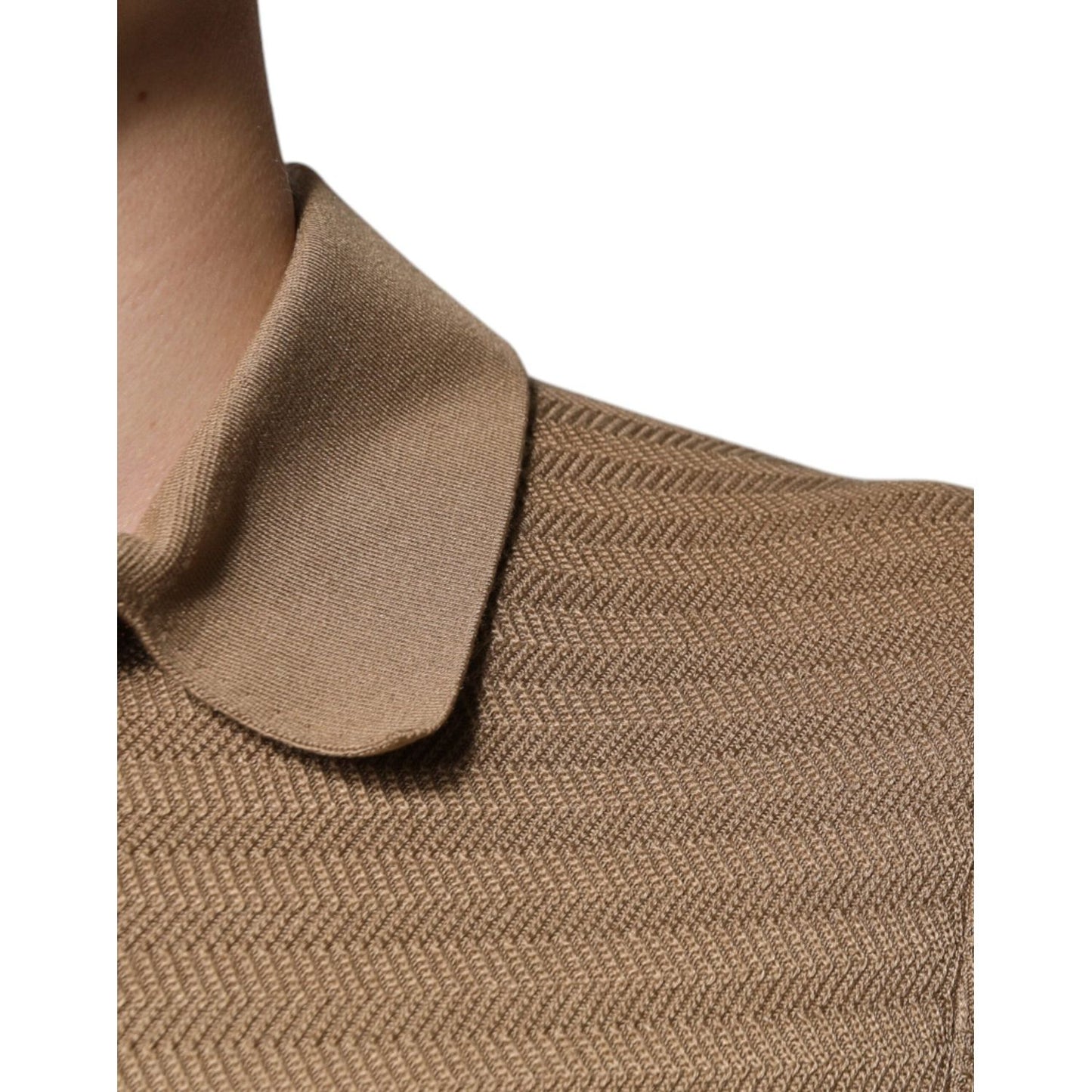 Dolce & Gabbana Brown Collared Short Sleeves Polo T-shirt TSH86918-44