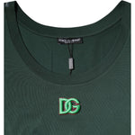 Dolce & Gabbana Green DG Sleeveless Round Neck Tank T-shirt TSH87452-52