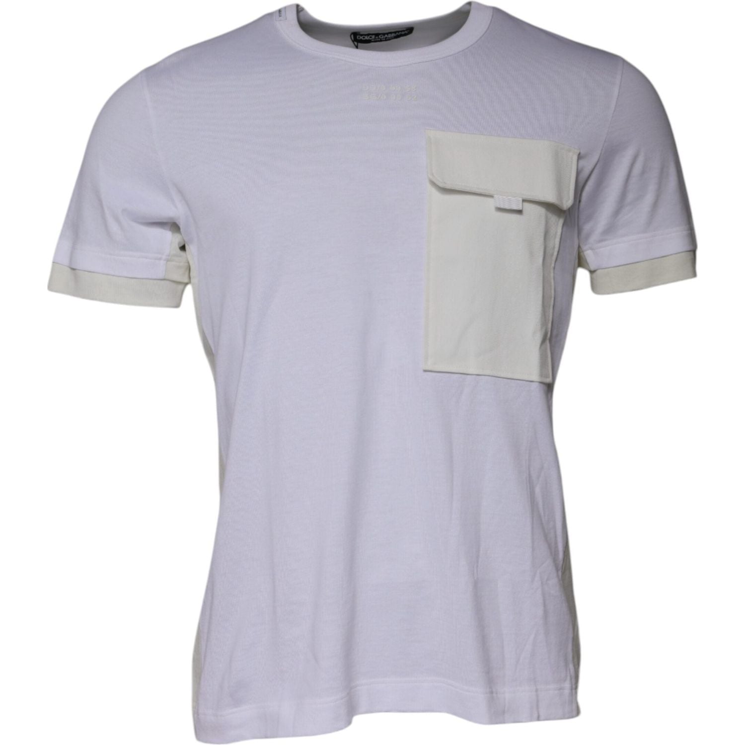Dolce & Gabbana White Cotton Crew Neck Short Sleeves T-shirt