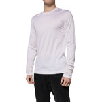 Dolce & Gabbana White Silk Crew Neck Men Pullover Sweater TSH87479-48