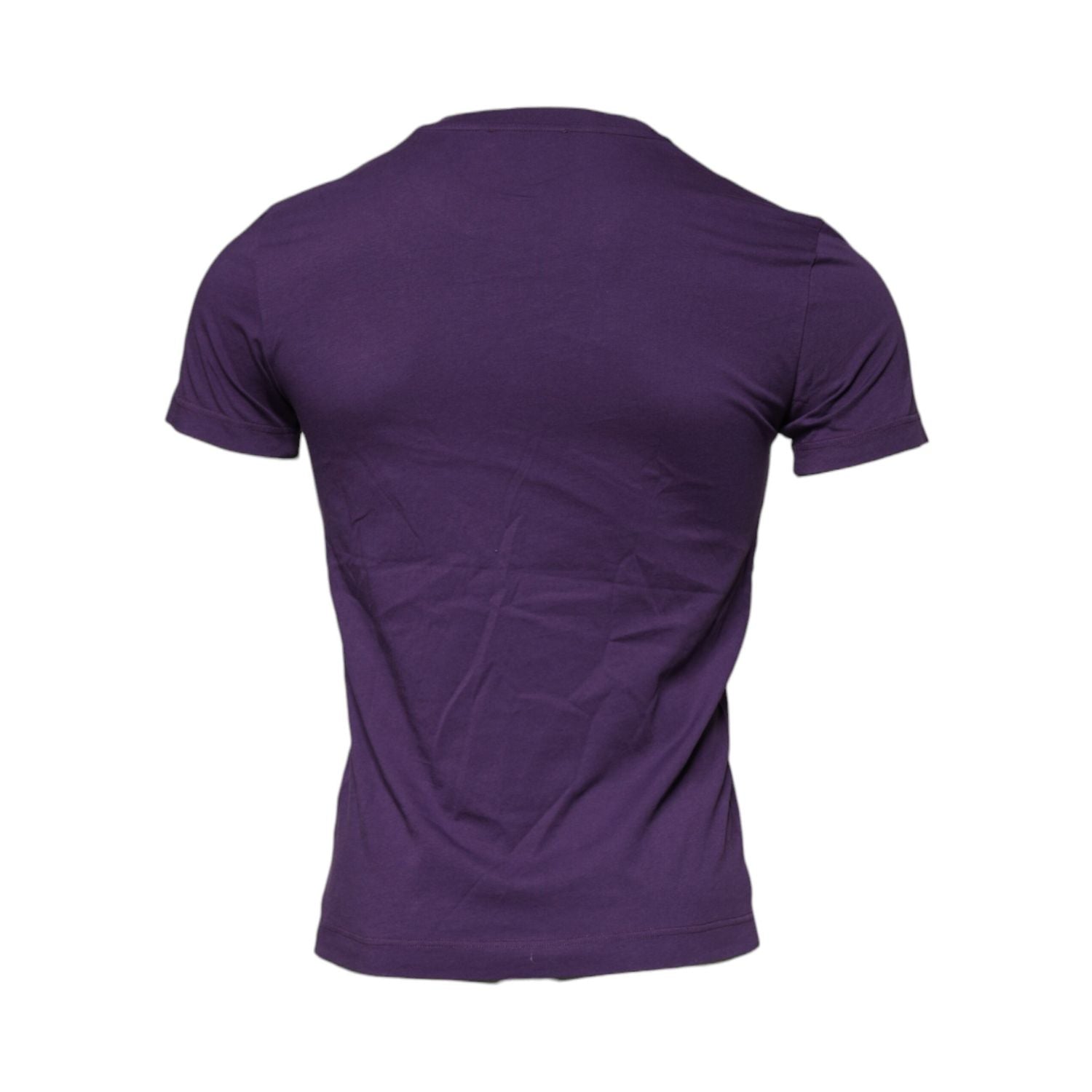 Dolce & Gabbana Violet Cotton Crew Neck Short Sleeve T-shirt