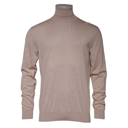 Dolce & Gabbana Beige Cashmere Turtleneck Pullover Sweater