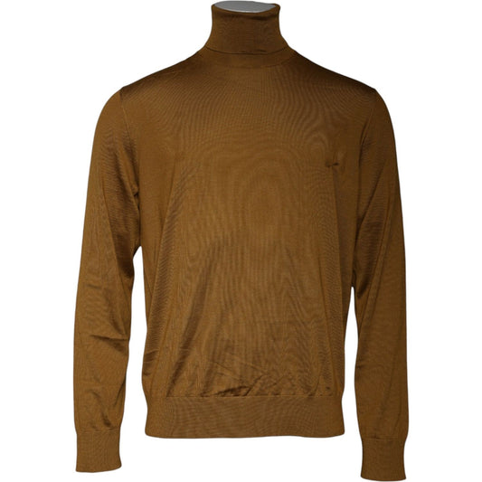 Dolce & Gabbana Brown Cashmere Turtleneck Pullover Sweater TSH87785-54