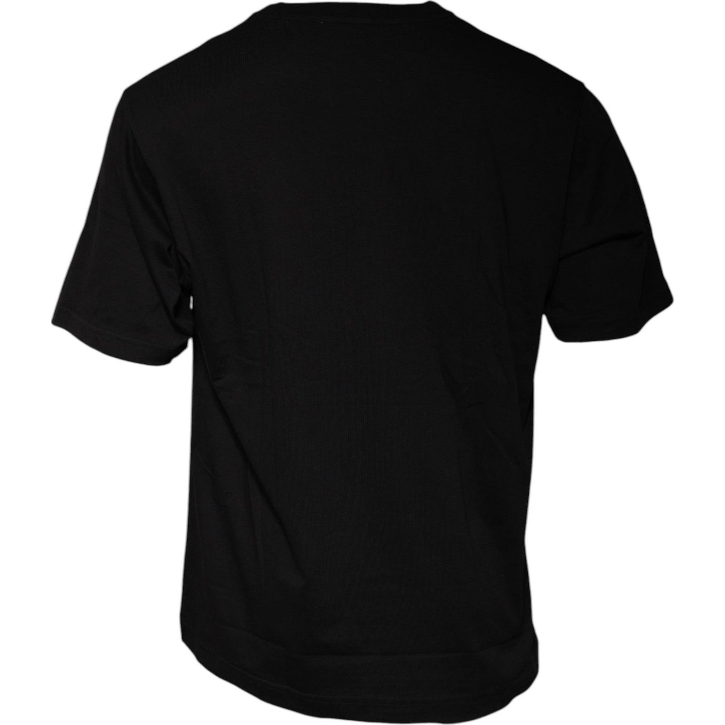 Dolce & Gabbana Black Logo Print Cotton Short Sleeve T-shirt