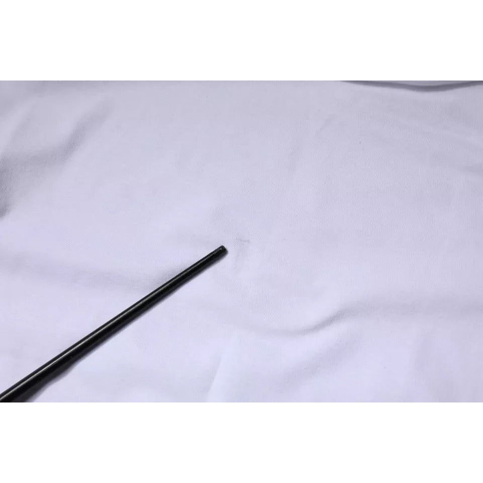 Balenciaga White Logo Cotton Jersey Crew Neck Short Sleeves T-shirt