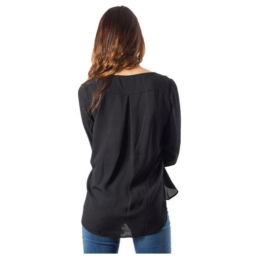 Vila Clothes Black Polyester Shirt