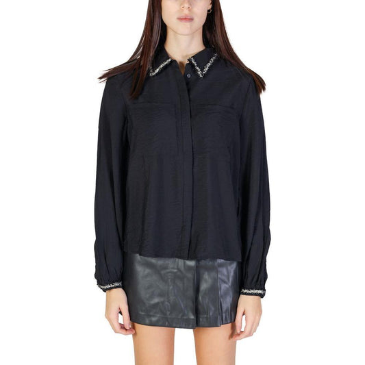 Vila Clothes Black Viscose Shirt VI-15818600009-34 | XXS