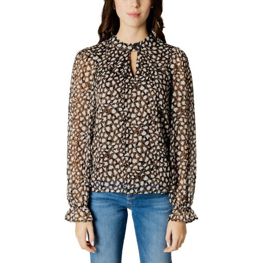 Vila Clothes Black Recycled Polyester Blouse VI-13356200009-IT36|XXS