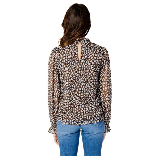 Vila Clothes Black Recycled Polyester Blouse VI-13356200009-IT36|XXS