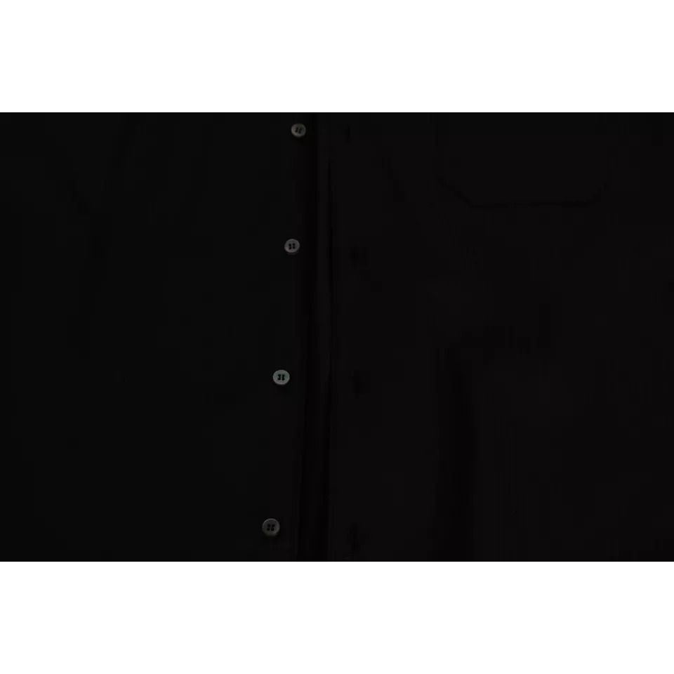 Dolce & Gabbana Blue Cotton Striped Pajama Lounge Shirt