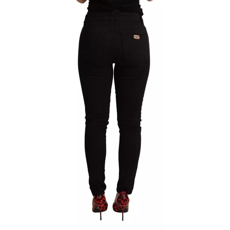 Dolce & Gabbana Black Cotton Stretch Skinny Denim Jeans