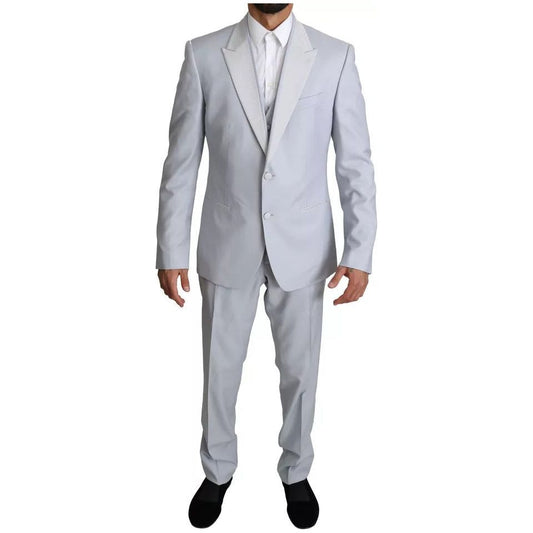 Dolce & Gabbana Light Blue SICILIA Wool 3 Piece Suit KOS1521-52