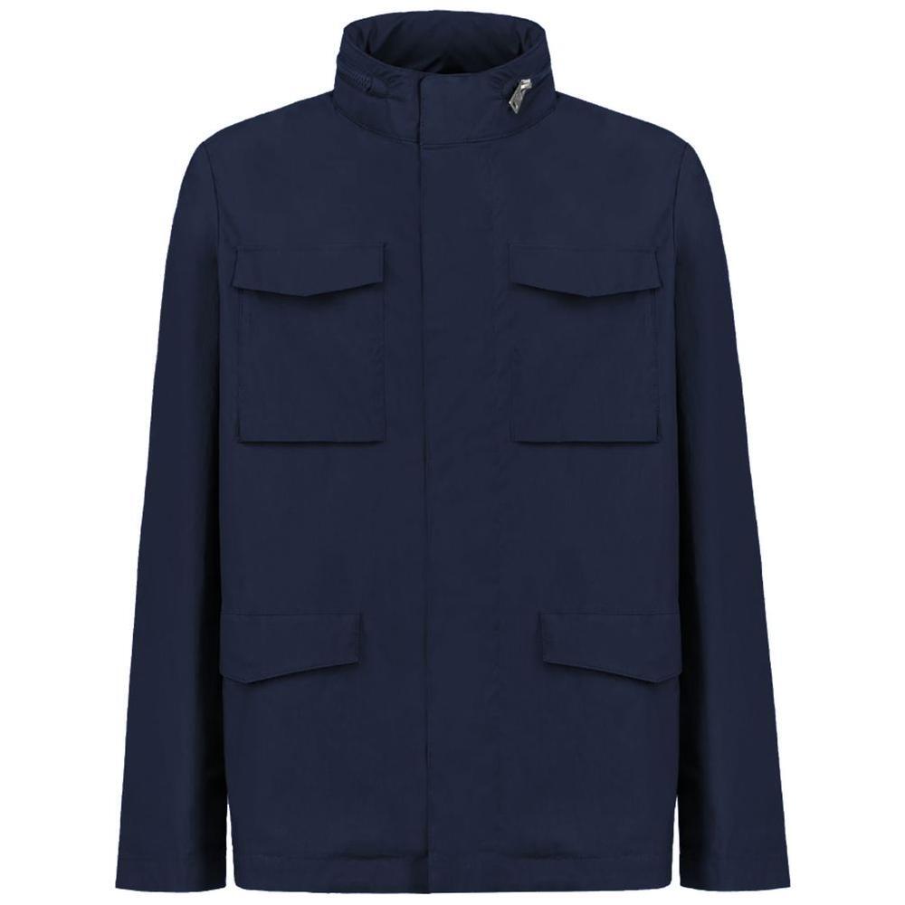People Of Shibuya Blue Cotton Jacket PE-14513-IT46 | S