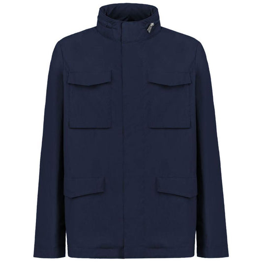 People Of Shibuya Blue Cotton Jacket PE-14513-IT46 | S