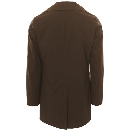 People Of Shibuya Brown Recycled Polyester Men Jacket PE-14547-IT46 | S