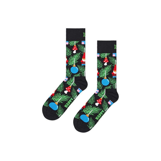 Happy Socks Black Cotton Tights & Sock