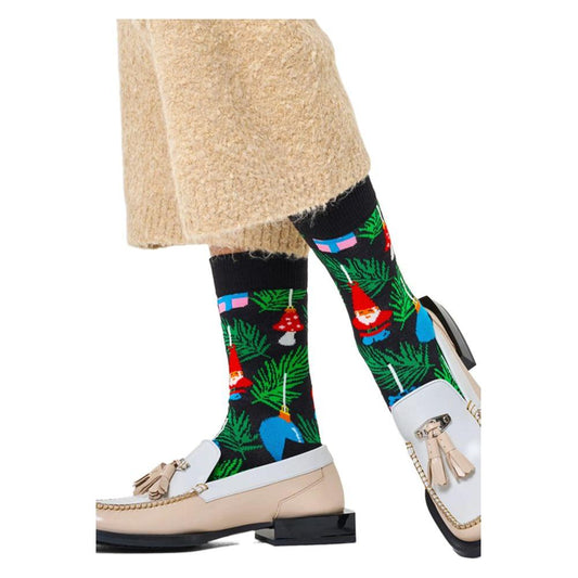 Happy Socks Black Cotton Tights & Sock