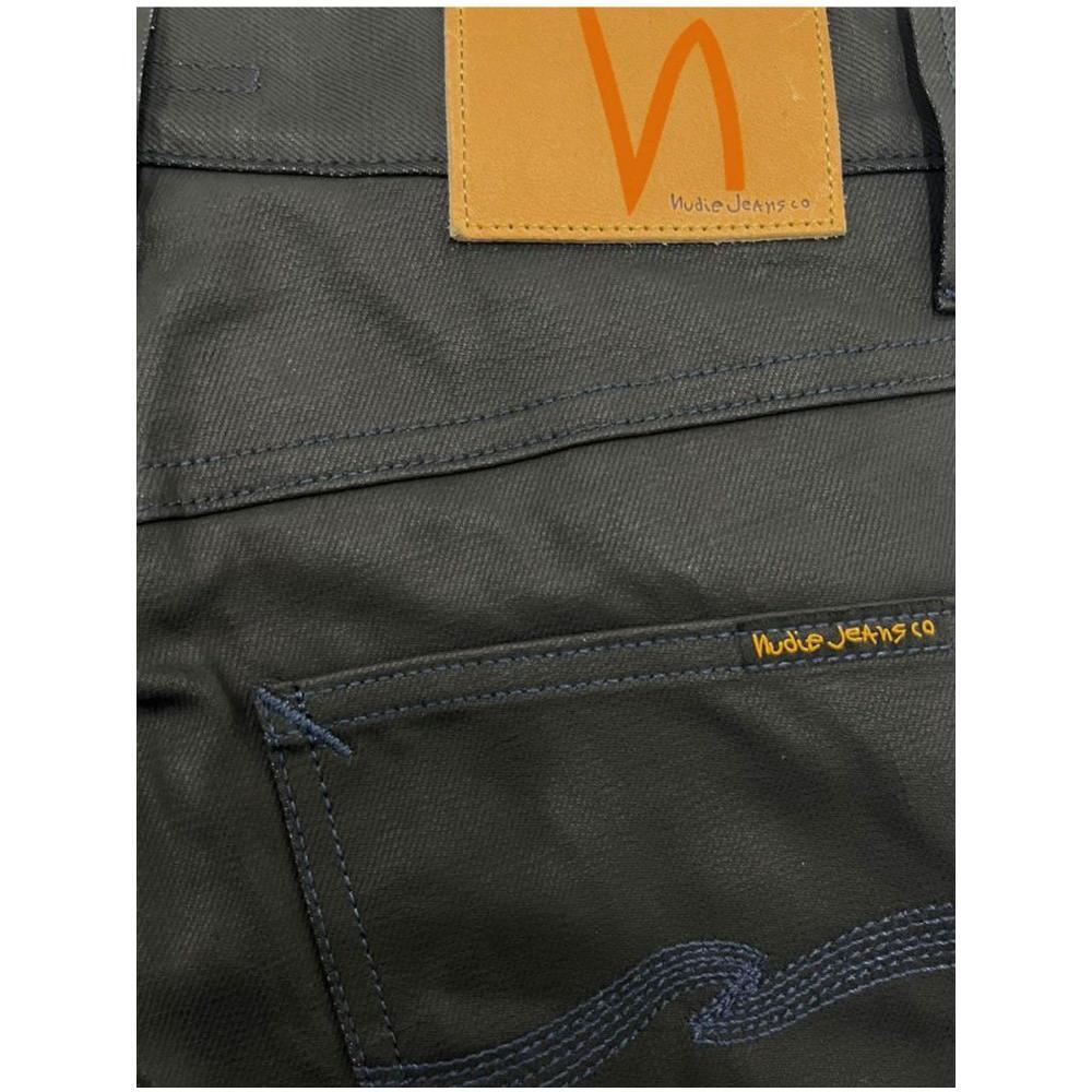 Nudie Jeans Black Cotton Men Jeans NU-24762-W30