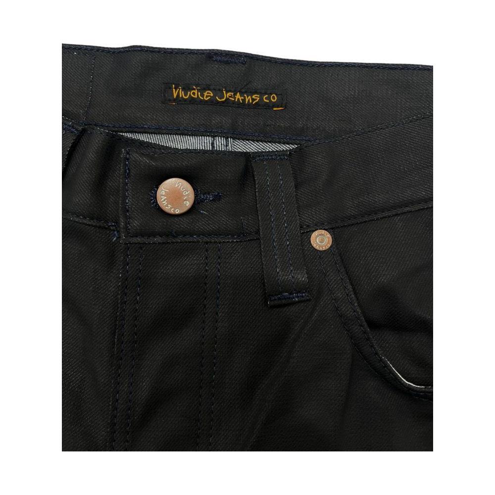 Nudie Jeans Black Cotton Men Jeans NU-24762-W30