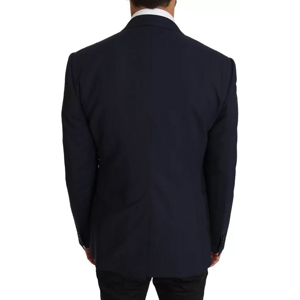 Dolce & Gabbana Blue Wool MARTINI Blazer Vest 2 Piece KOS1220-50