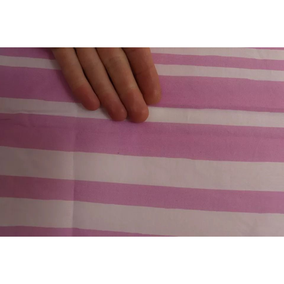 Dolce & Gabbana Pink White Striped Cannes Wrap Shawl Scarf