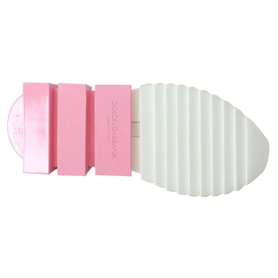 Dolce & Gabbana Pink White Logo Sorrento Sneakers Shoes