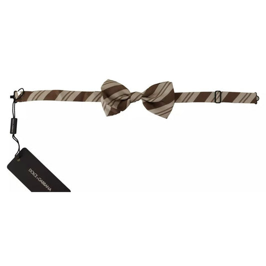 Dolce & Gabbana Multicolor Patterned Adjustable Neck Bow Tie Men KRA3687