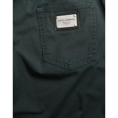 Dolce & Gabbana Green Cotton Stretch Skinny Men Denim Jeans