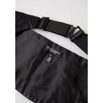 Dolce & Gabbana Black Silk Dotted Waist Tuxedo Belt Cummerbund BEL9002