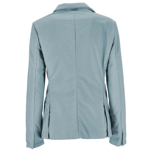 People Of Shibuya Light Blue Polyester Women Jacket PE-14554-IT40|S