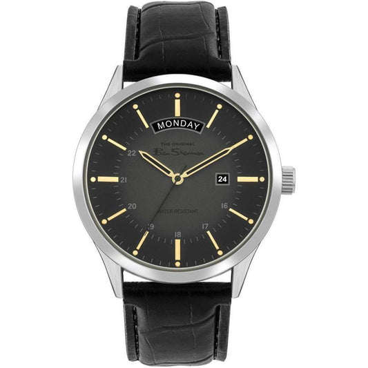 Ben Sherman Black Leather Watch BSBS022BAC
