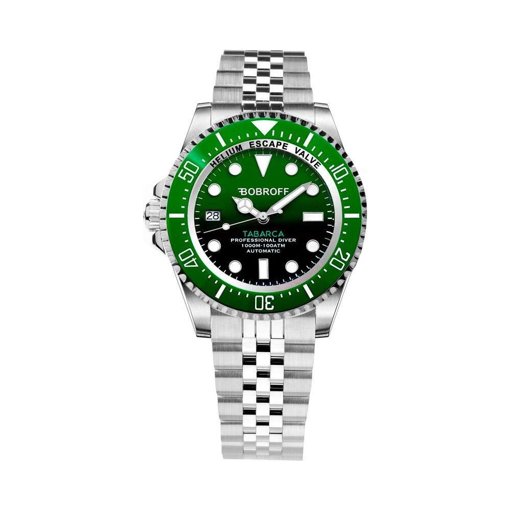 Bobroff Silver Stainless Steel Sport Watch