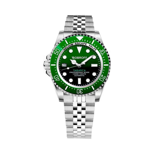 Bobroff Silver Stainless Steel Sport Watch