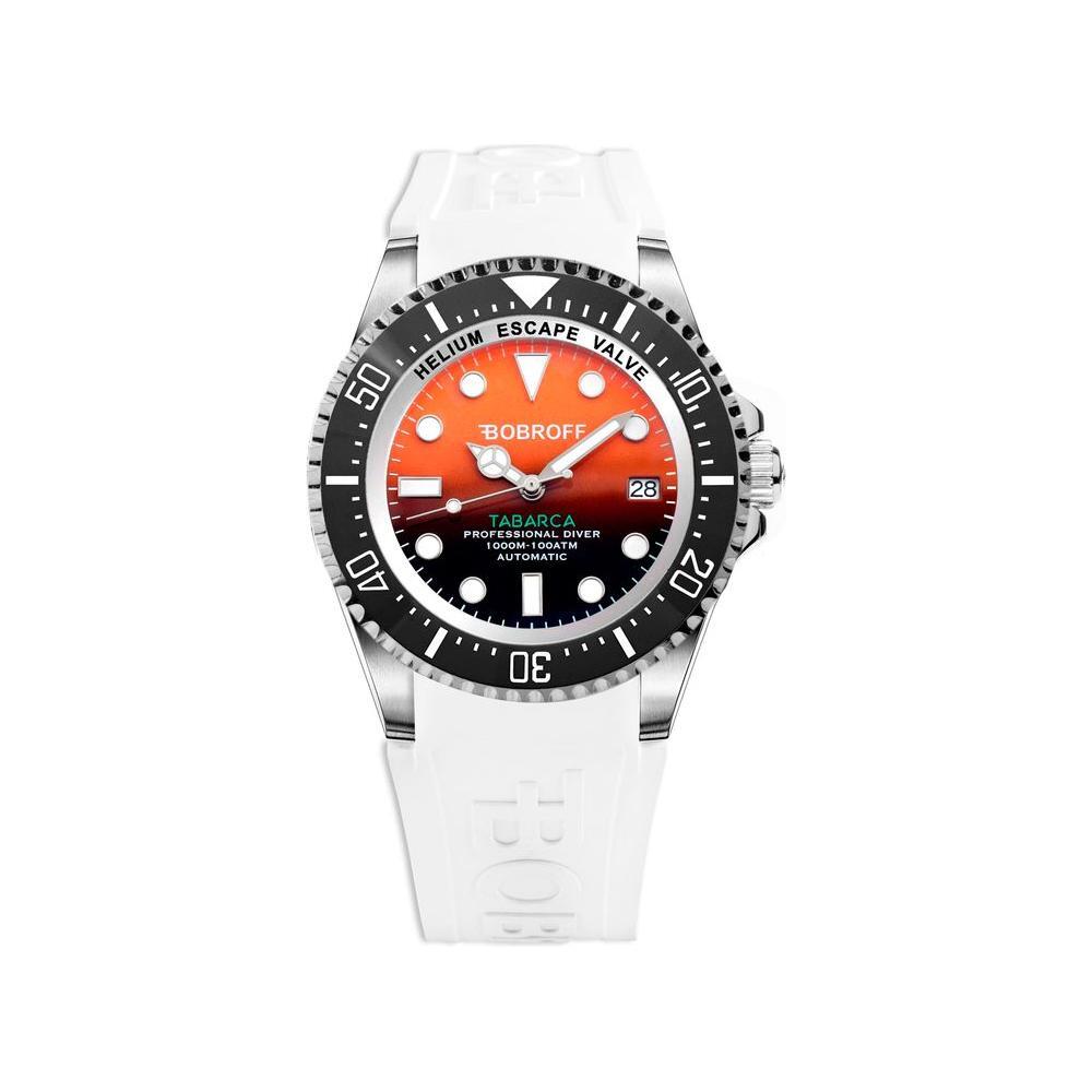 Bobroff White Rubber Sport Watch
