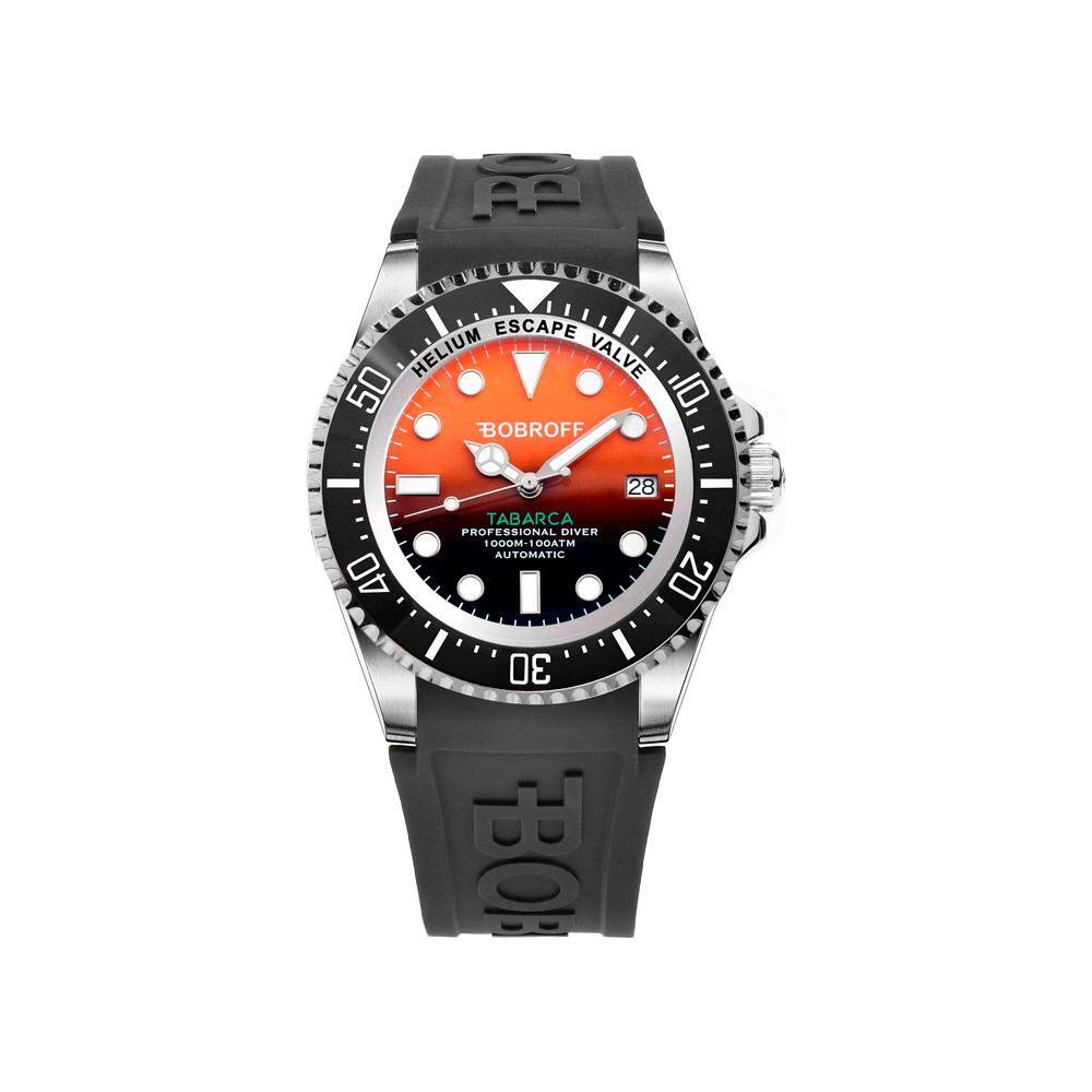 Bobroff Black Rubber Sport Watch