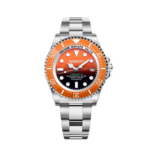 Bobroff Silver Stainless Steel Sport Watch