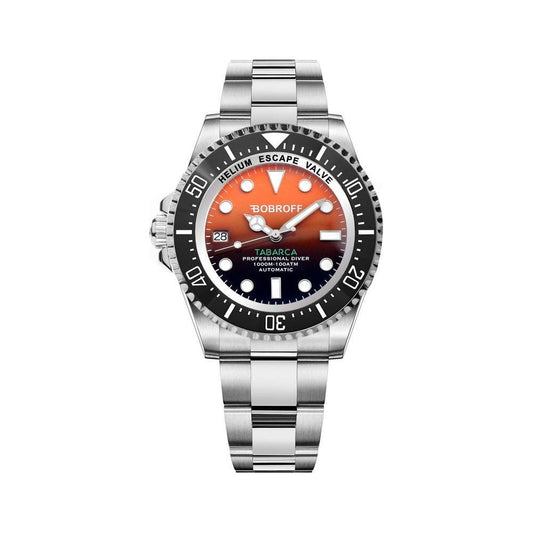 Bobroff Silver Stainless Steel Sport Watch