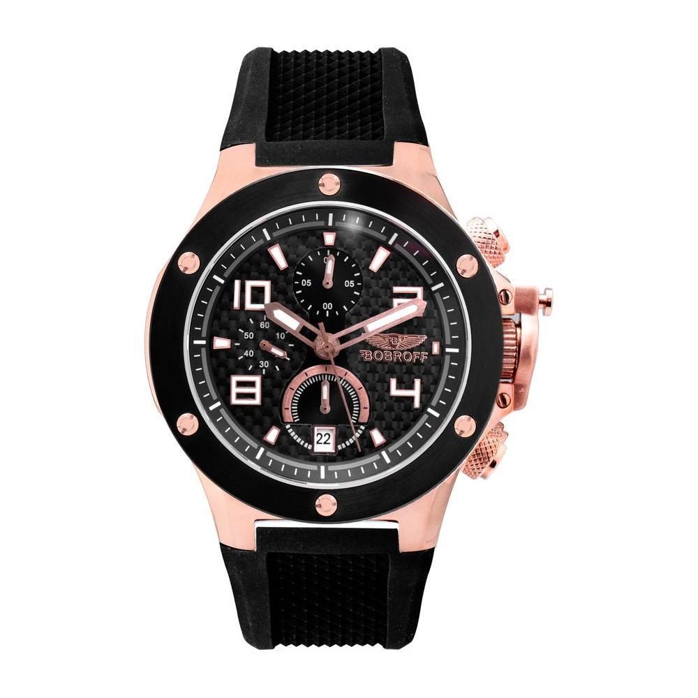 Bobroff Black Rubber Dress Watch