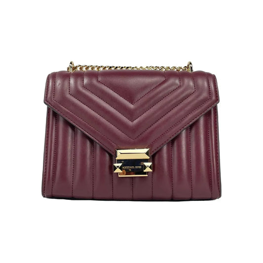 Michael Kors Whitney Medium Chain Shoulder Flap Crossbody Oxblood 87187