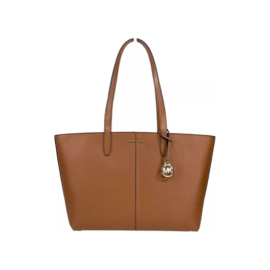 Michael Kors Medium Zip Top Tote Carryall Bag Brown
