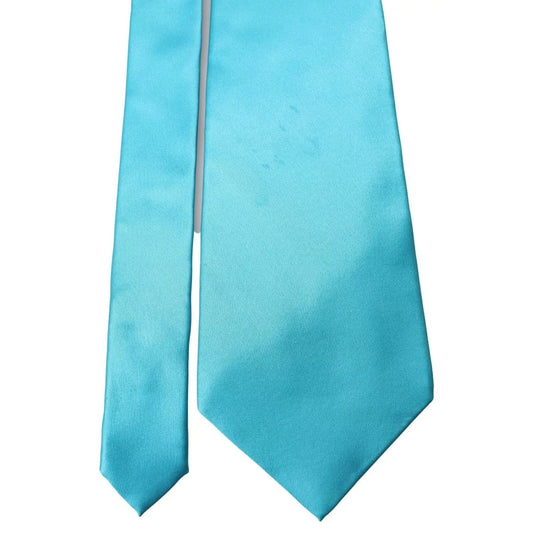 Dolce & Gabbana Light Blue 100% Silk Wide Mens Necktie KRA3248