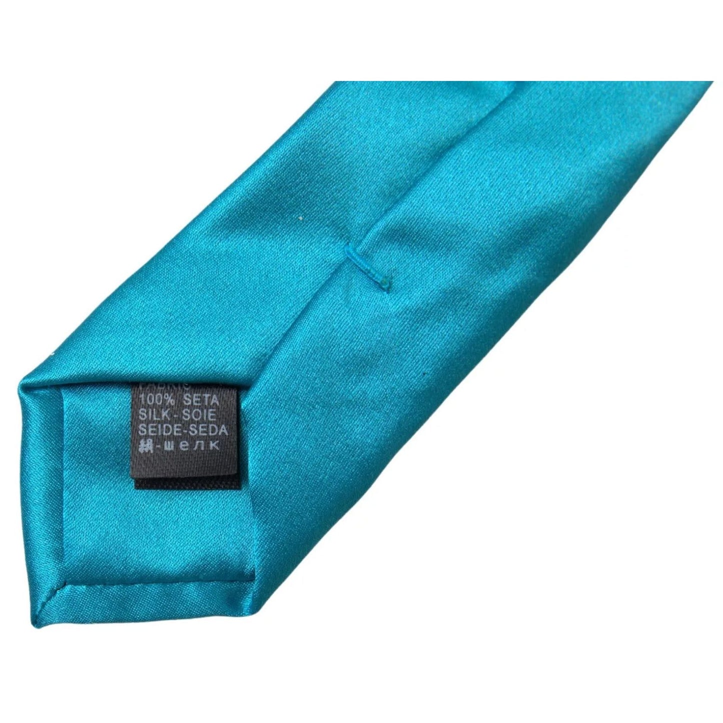Dolce & Gabbana Light Blue 100% Silk Wide Mens Necktie KRA3248