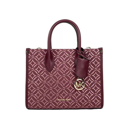 Michael Kors Mirella Small Top Zip Crossbody Tote Bag Oxblood 83554